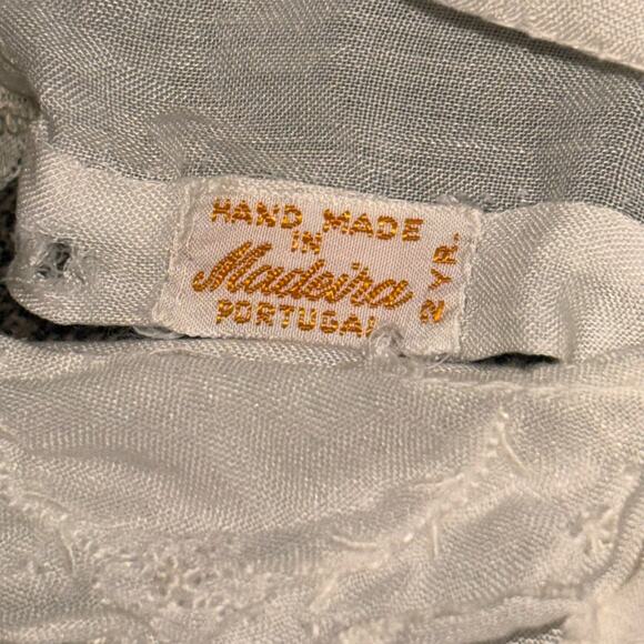 Victorian Girls Dress & Bib Handmade With Delicate Lace Trim & Embroidery - Picture 5 of 9